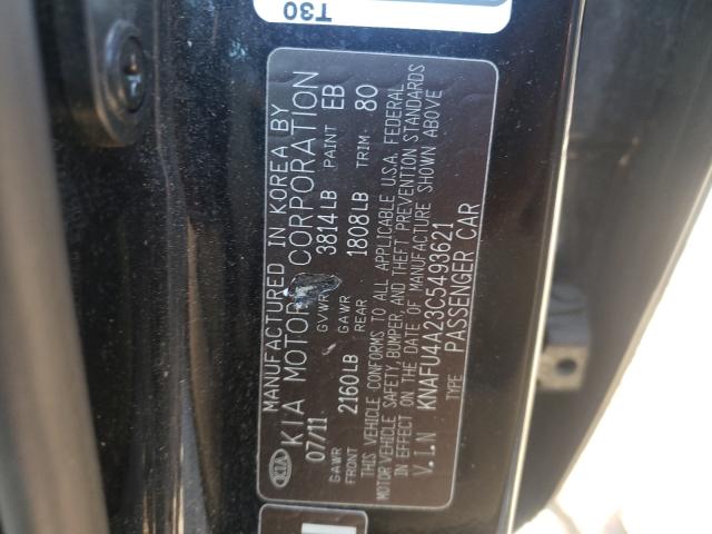 Photo 9 VIN: KNAFU4A23C5493621 - KIA FORTE EX 