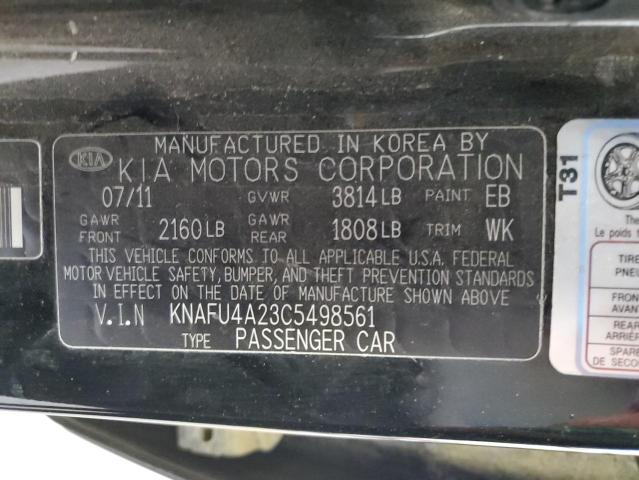 Photo 11 VIN: KNAFU4A23C5498561 - KIA FORTE EX 