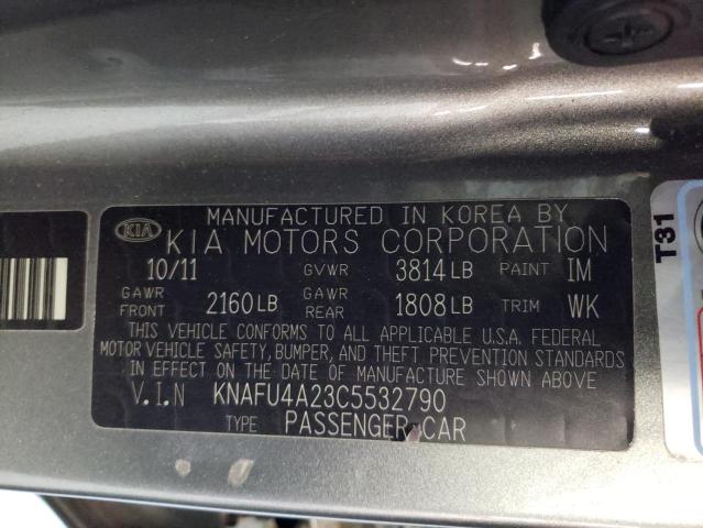 Photo 9 VIN: KNAFU4A23C5532790 - KIA FORTE EX 