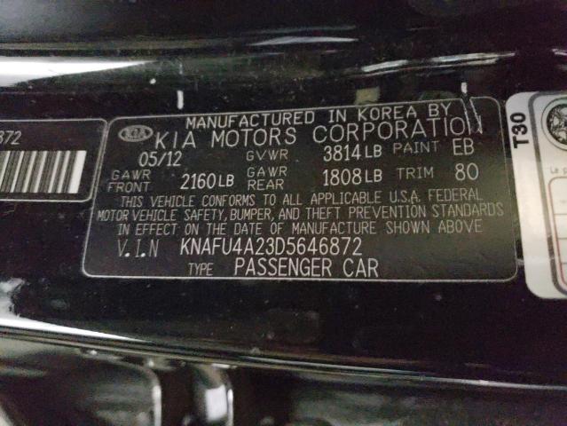 Photo 11 VIN: KNAFU4A23D5646872 - KIA FORTE EX 