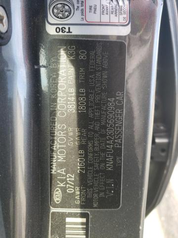 Photo 12 VIN: KNAFU4A23D5690984 - KIA FORTE 