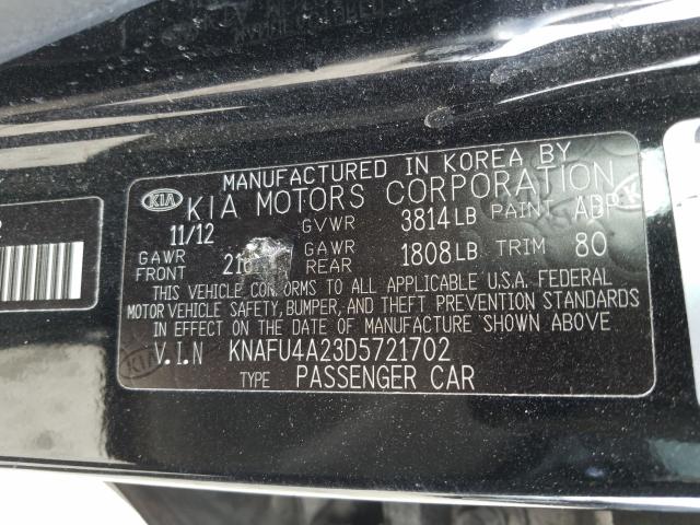 Photo 9 VIN: KNAFU4A23D5721702 - KIA FORTE EX 