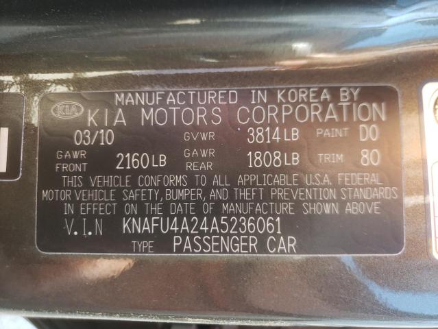 Photo 9 VIN: KNAFU4A24A5236061 - KIA FORTE EX 