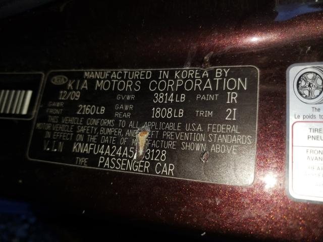 Photo 9 VIN: KNAFU4A24A5833128 - KIA FORTE EX 