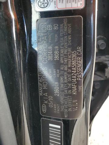 Photo 11 VIN: KNAFU4A24A5861365 - KIA FORTE EX 