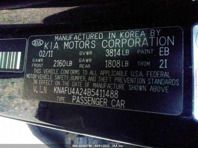 Photo 8 VIN: KNAFU4A24B5411488 - KIA FORTE 