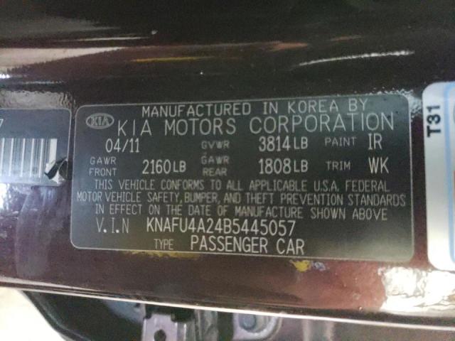 Photo 9 VIN: KNAFU4A24B5445057 - KIA FORTE EX 