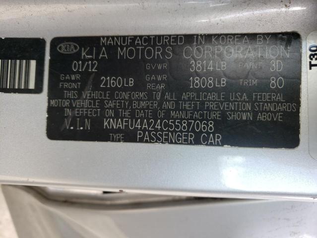 Photo 9 VIN: KNAFU4A24C5587068 - KIA FORTE EX 