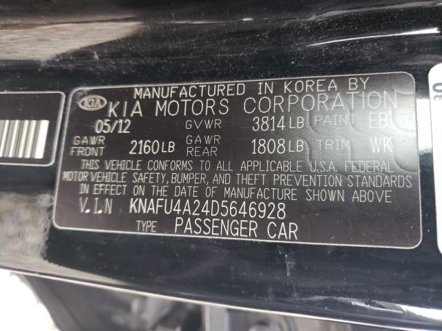 Photo 9 VIN: KNAFU4A24D5646928 - KIA FORTE EX 