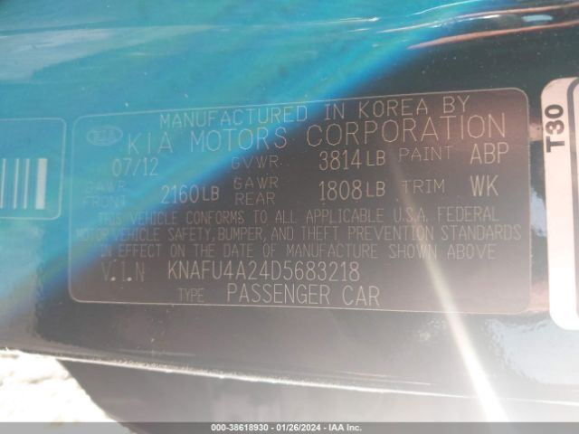 Photo 8 VIN: KNAFU4A24D5683218 - KIA FORTE 