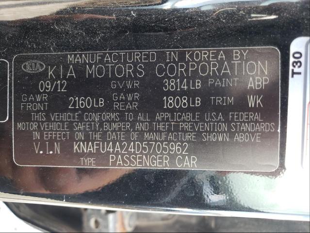 Photo 9 VIN: KNAFU4A24D5705962 - KIA FORTE EX 