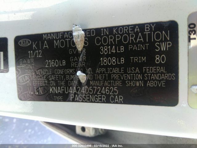 Photo 8 VIN: KNAFU4A24D5724625 - KIA FORTE 