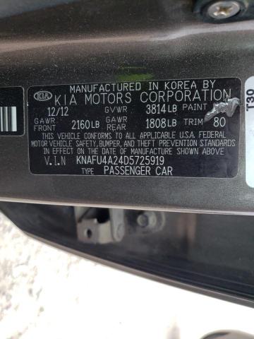 Photo 9 VIN: KNAFU4A24D5725919 - KIA FORTE EX 