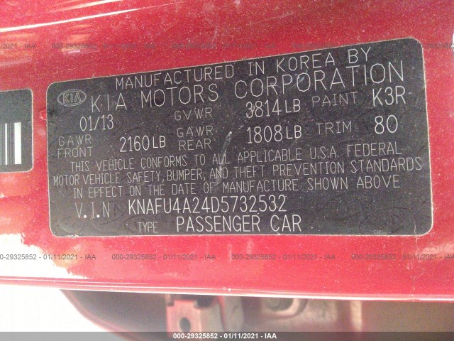 Photo 8 VIN: KNAFU4A24D5732532 - KIA FORTE 