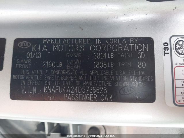 Photo 8 VIN: KNAFU4A24D5736628 - KIA FORTE 