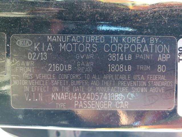 Photo 9 VIN: KNAFU4A24D5741389 - KIA FORTE EX 