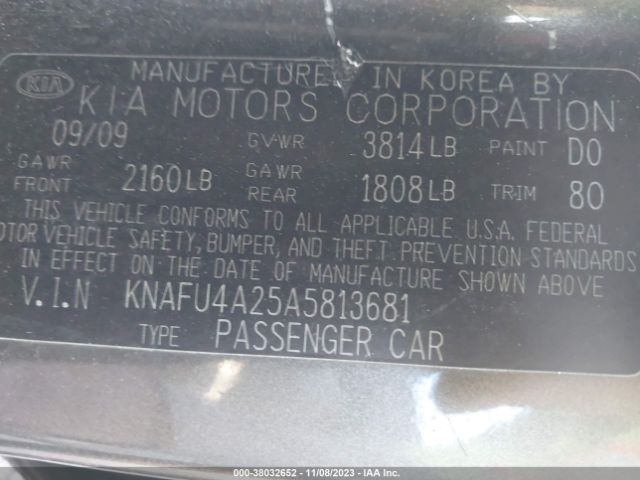 Photo 8 VIN: KNAFU4A25A5813681 - KIA FORTE 