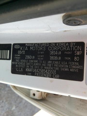 Photo 11 VIN: KNAFU4A25B5425531 - KIA FORTE EX 