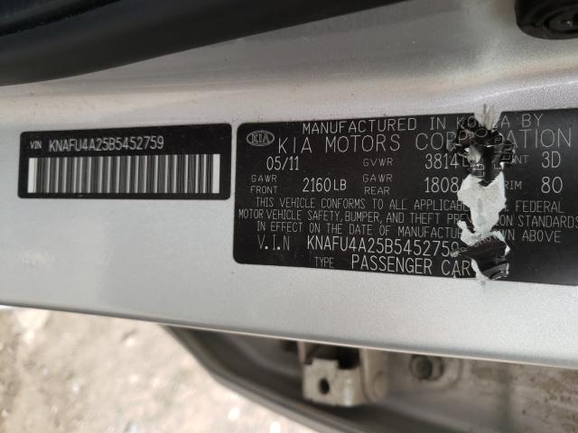 Photo 9 VIN: KNAFU4A25B5452759 - KIA FORTE EX 