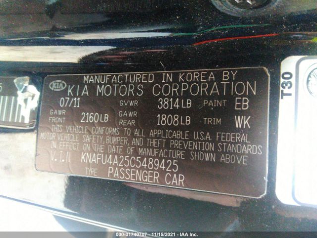 Photo 8 VIN: KNAFU4A25C5489425 - KIA FORTE 