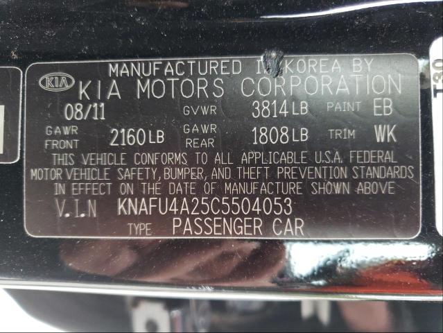 Photo 9 VIN: KNAFU4A25C5504053 - KIA FORTE EX 