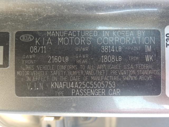 Photo 9 VIN: KNAFU4A25C5505753 - KIA FORTE EX 