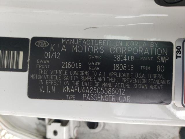 Photo 9 VIN: KNAFU4A25C5586012 - KIA FORTE EX 