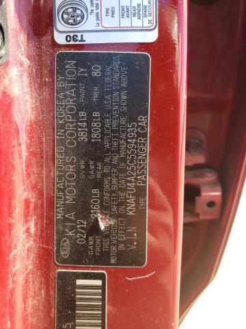 Photo 11 VIN: KNAFU4A25C5594935 - KIA FORTE 