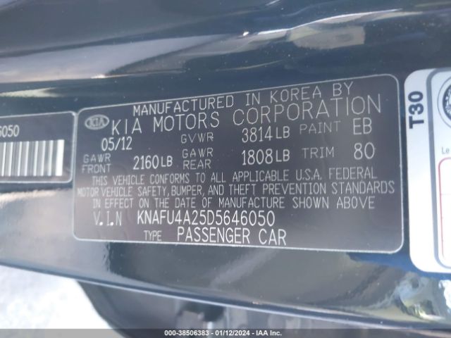 Photo 8 VIN: KNAFU4A25D5646050 - KIA FORTE 