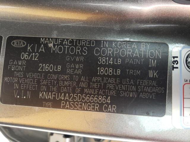 Photo 9 VIN: KNAFU4A25D5666864 - KIA FORTE EX 