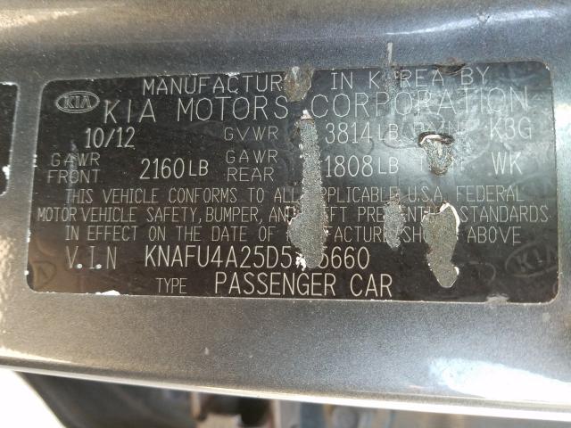 Photo 9 VIN: KNAFU4A25D5715660 - KIA FORTE EX 