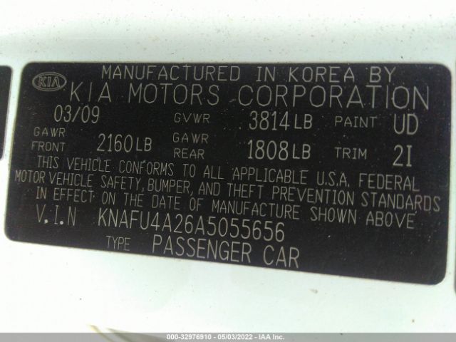 Photo 8 VIN: KNAFU4A26A5055656 - KIA FORTE 