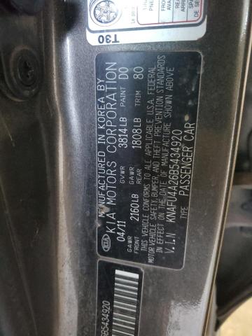 Photo 11 VIN: KNAFU4A26B5434920 - KIA FORTE 