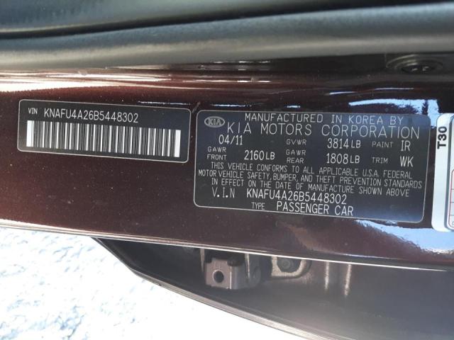 Photo 9 VIN: KNAFU4A26B5448302 - KIA FORTE EX 