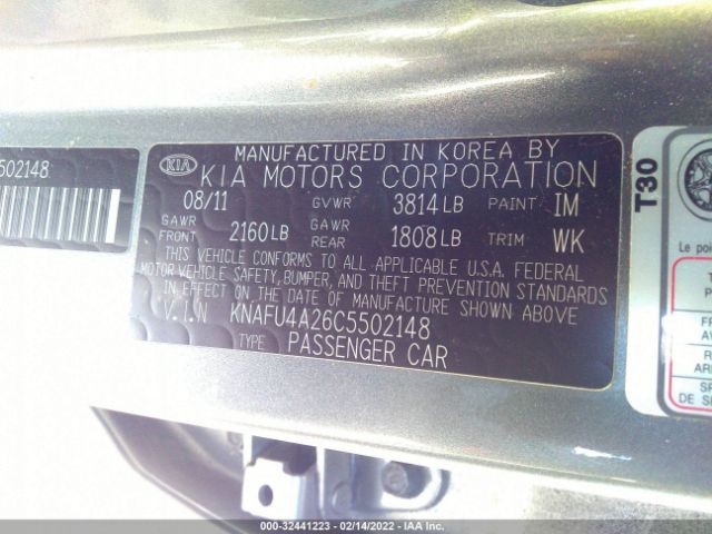 Photo 8 VIN: KNAFU4A26C5502148 - KIA FORTE 