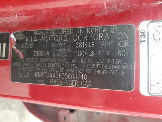 Photo 11 VIN: KNAFU4A26D5683740 - KIA FORTE EX 