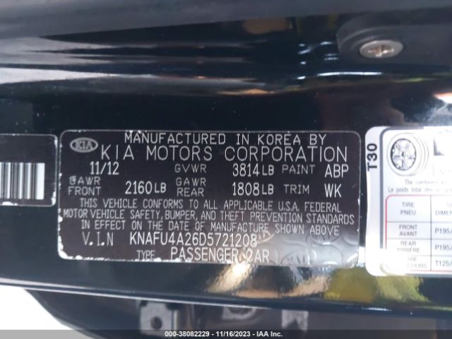 Photo 8 VIN: KNAFU4A26D5721208 - KIA FORTE 