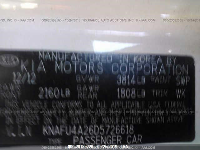 Photo 8 VIN: KNAFU4A26D5726618 - KIA FORTE 