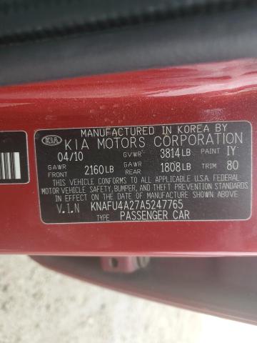 Photo 11 VIN: KNAFU4A27A5247765 - KIA FORTE EX 