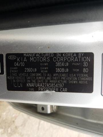 Photo 9 VIN: KNAFU4A27A5854197 - KIA FORTE EX 