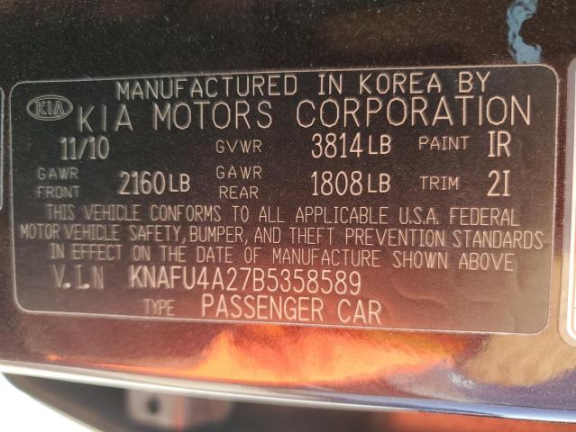 Photo 11 VIN: KNAFU4A27B5358589 - KIA FORTE 