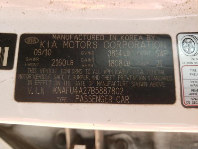 Photo 9 VIN: KNAFU4A27B5887802 - KIA FORTE EX 