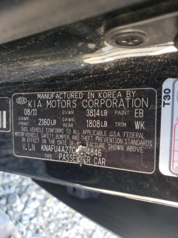 Photo 9 VIN: KNAFU4A27C5504846 - KIA FORTE EX 