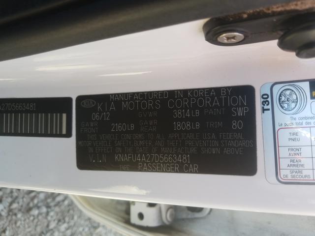 Photo 9 VIN: KNAFU4A27D5663481 - KIA FORTE EX 