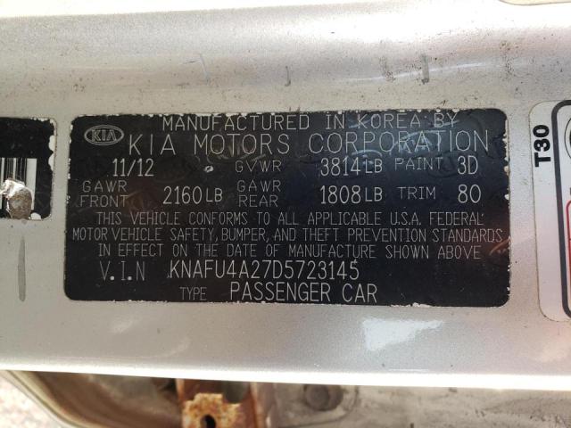 Photo 9 VIN: KNAFU4A27D5723145 - KIA FORTE EX 