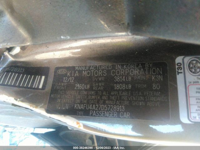 Photo 8 VIN: KNAFU4A27D5728913 - KIA FORTE 