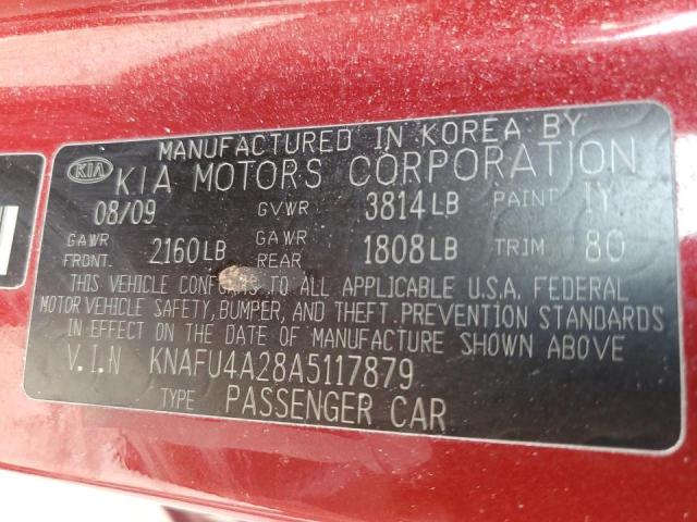 Photo 9 VIN: KNAFU4A28A5117879 - KIA FORTE EX 