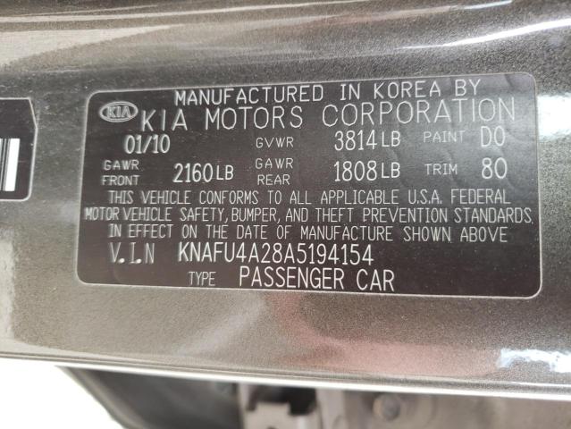 Photo 9 VIN: KNAFU4A28A5194154 - KIA FORTE EX 