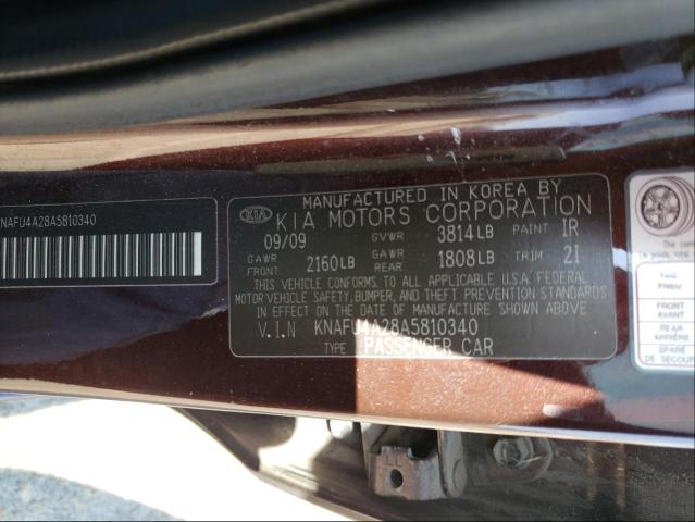 Photo 9 VIN: KNAFU4A28A5810340 - KIA FORTE EX 