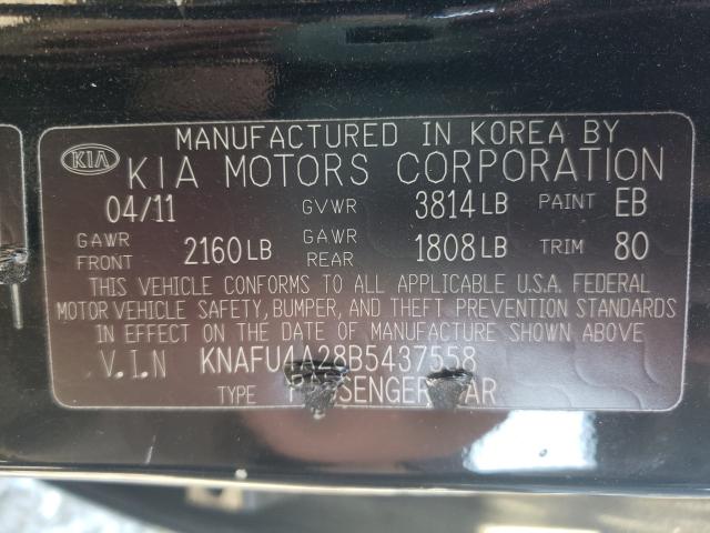 Photo 9 VIN: KNAFU4A28B5437558 - KIA FORTE EX 